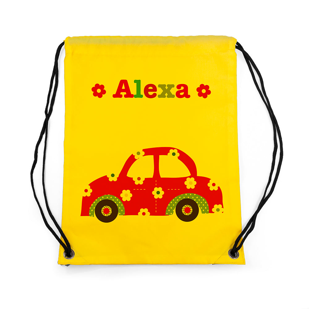 Personalised Girl's Yellow Waterproof Swim Bag