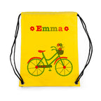 Personalised Girl's Yellow Waterproof Swim Bag