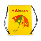 Personalised Girl's Yellow Waterproof Swim Bag