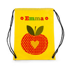 Personalised Girl's Yellow Waterproof Swim Bag