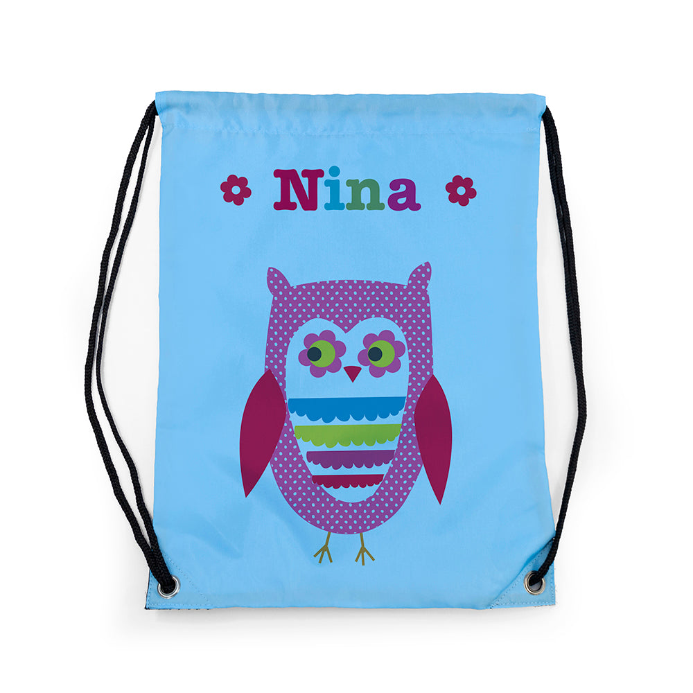 Personalised Girl's Sky Blue Waterproof Swim Bag