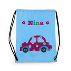 Personalised Girl's Sky Blue Waterproof Swim Bag