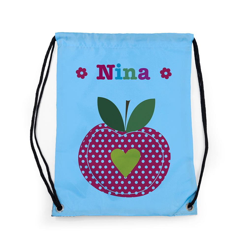 Personalised Girl's Sky Blue Waterproof Swim Bag