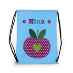 Personalised Girl's Sky Blue Waterproof Swim Bag