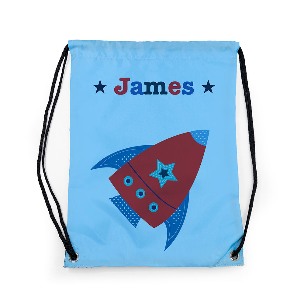 Personalised Boy's Sky Blue Waterproof Swim Bag