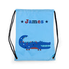 Personalised Boy's Sky Blue Waterproof Swim Bag