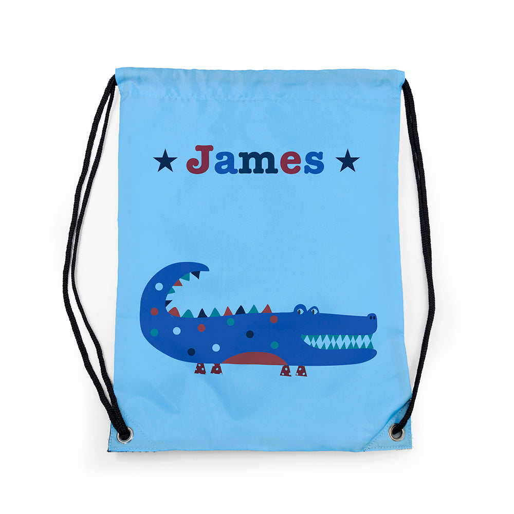 Personalised Boy's Sky Blue Waterproof Swim Bag