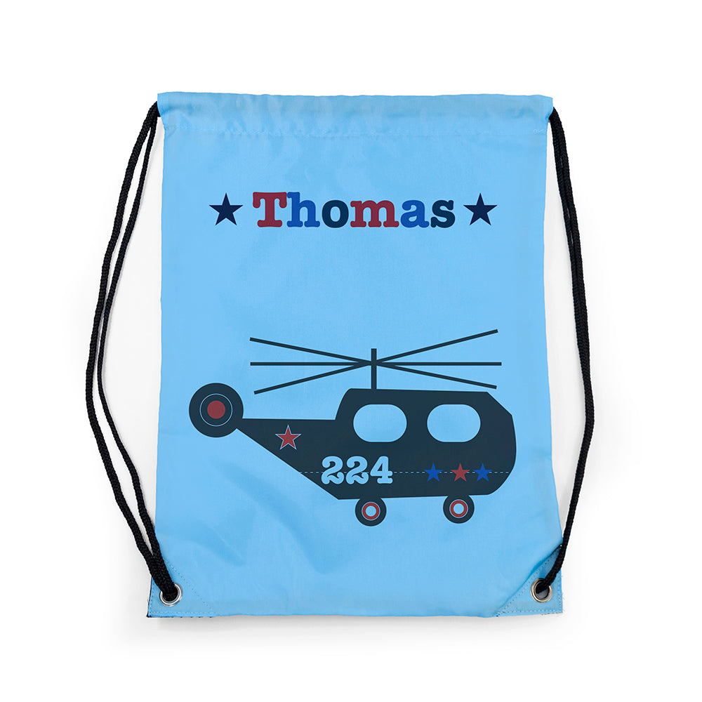 Personalised Boy's Sky Blue Waterproof Swim Bag