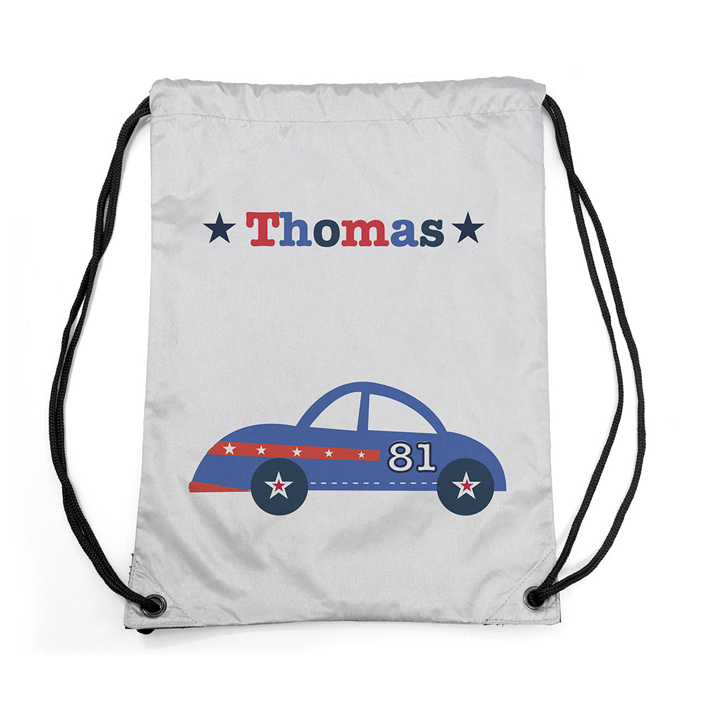 Personalised Boy's Silver Waterproof Swim Bag