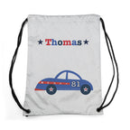 Personalised Boy's Silver Waterproof Swim Bag