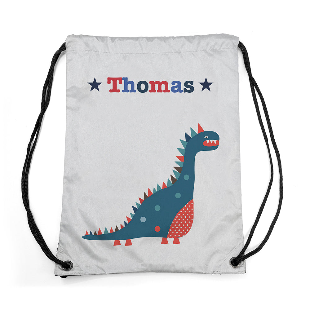 Personalised Boy's Silver Waterproof Swim Bag