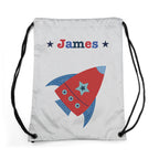 Personalised Boy's Silver Waterproof Swim Bag