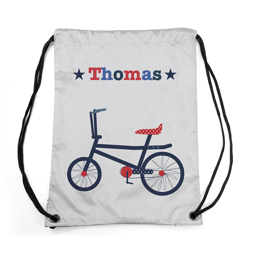 Personalised Boy's Silver Waterproof Swim Bag