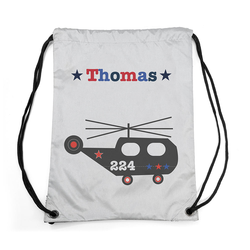 Personalised Boy's Silver Waterproof Swim Bag