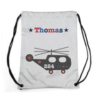 Personalised Boy's Silver Waterproof Swim Bag