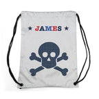 Personalised Boy's Silver Waterproof Swim Bag