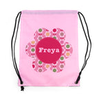 Personalised Classic Pink Flower Waterproof Swim Bag