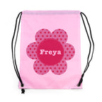 Personalised Classic Pink Flower Waterproof Swim Bag