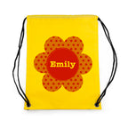 Personalised Yellow Flower Waterproof Swim Bag