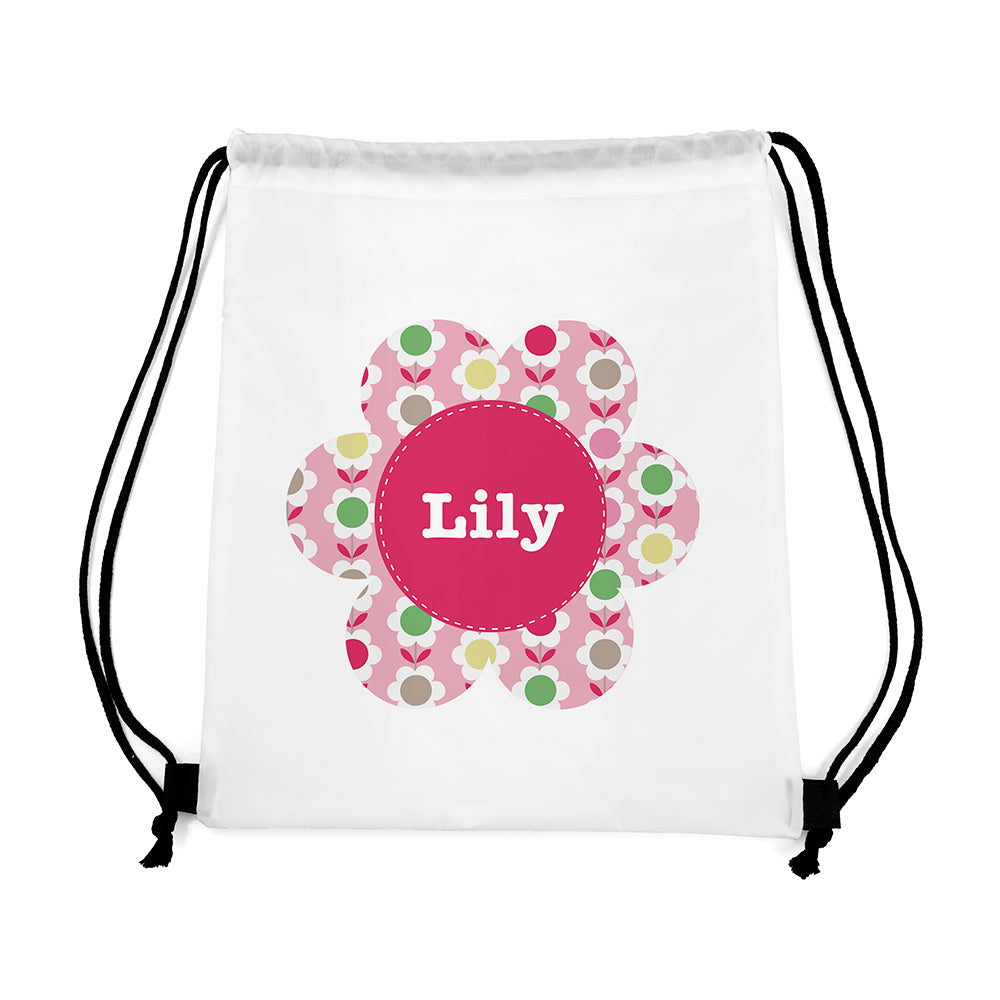 Personalised Flower Waterproof Swim Bag