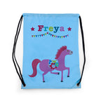 Personalised Sky Blue Circus Waterproof Swim Bag