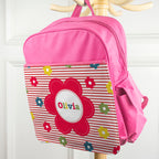 Personalised Girl's Floral Rucksack