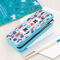 Personalised Boy's Blue Metal Pencil Case Tin