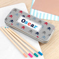 Personalised Boy's Metal Pencil Case Tin
