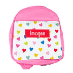 Personalised Girl's Patterned Pink Rucksack