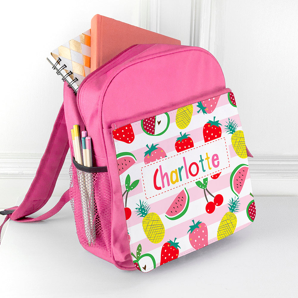 Personalised Fruit Patterned Rucksack