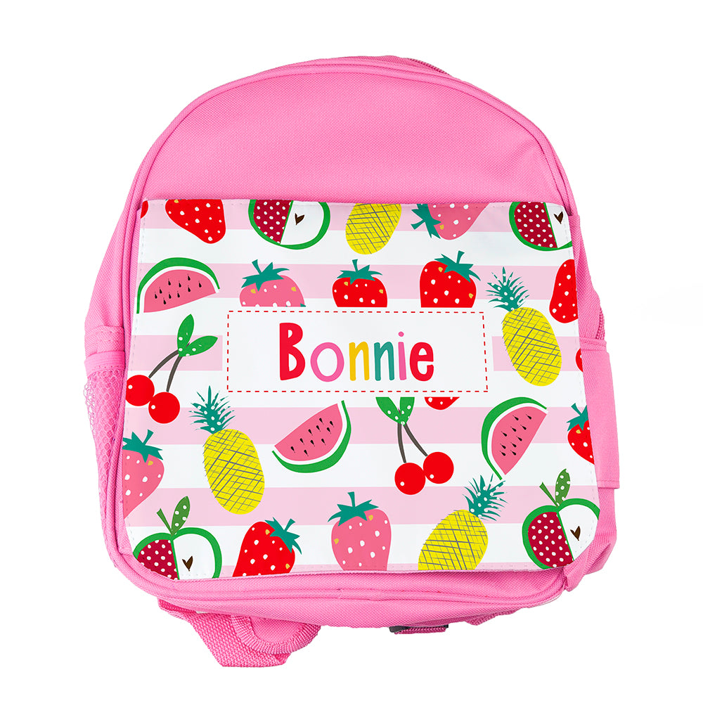 Personalised Fruit Patterned Rucksack