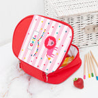Personalised Circus Themed Red Lunch Bag