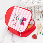Personalised Circus Themed Red Lunch Bag