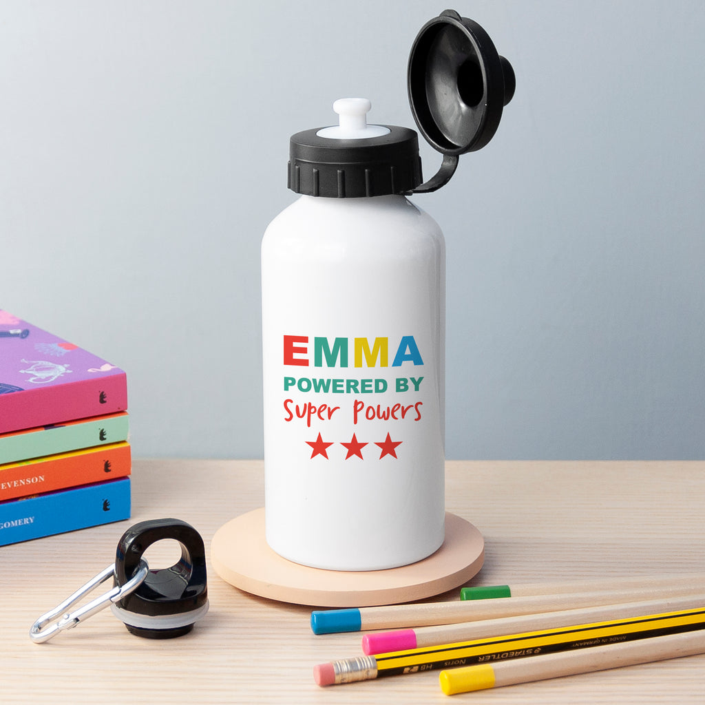 Personalised Child's Powered By Water Bottle