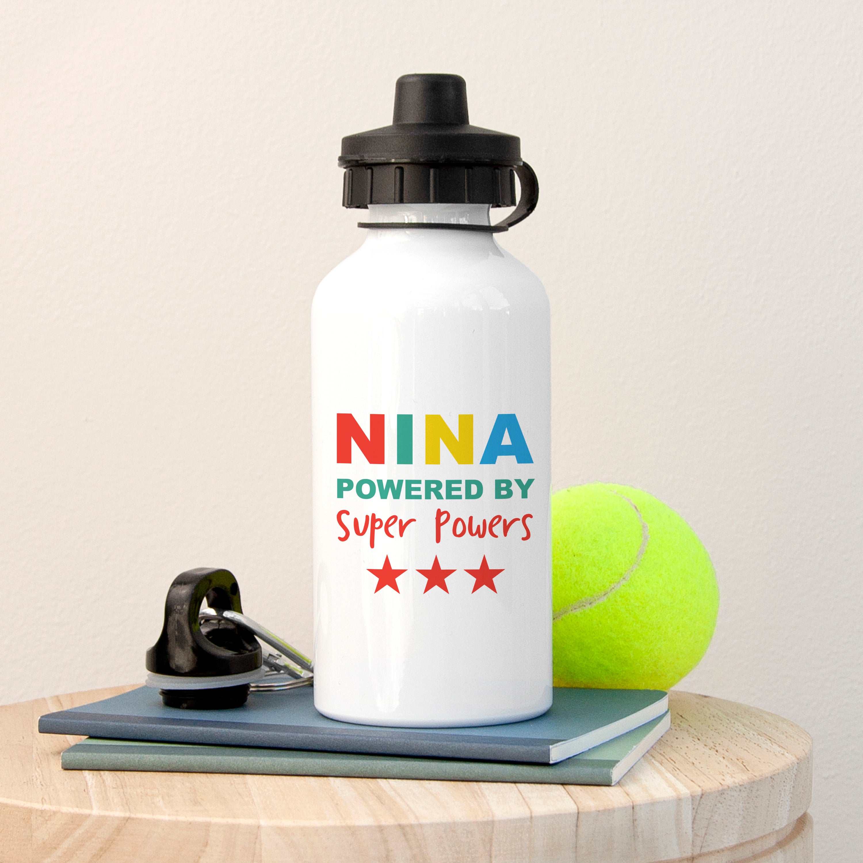 Personalised Child's Powered By Water Bottle