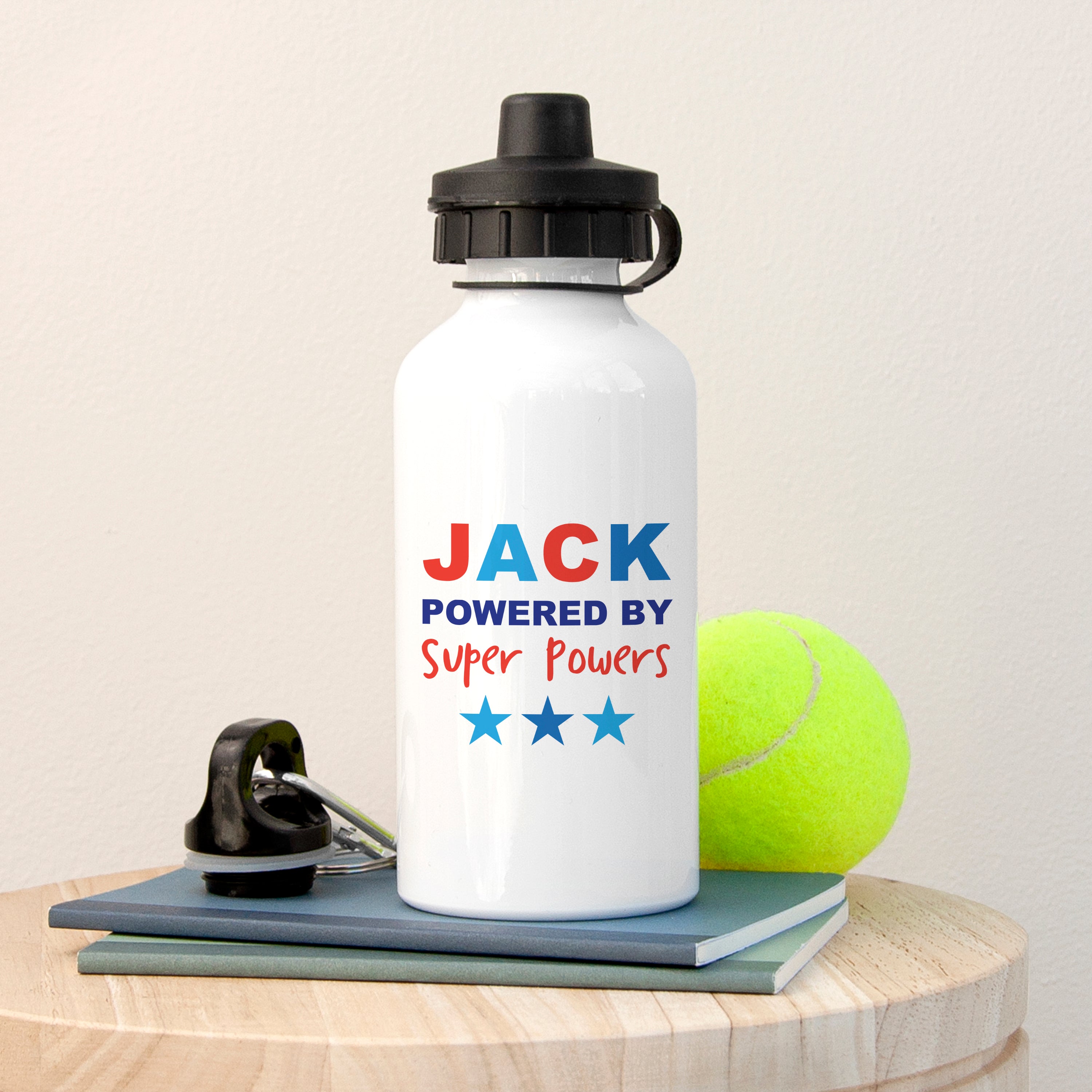 Personalised Child's Powered By Water Bottle