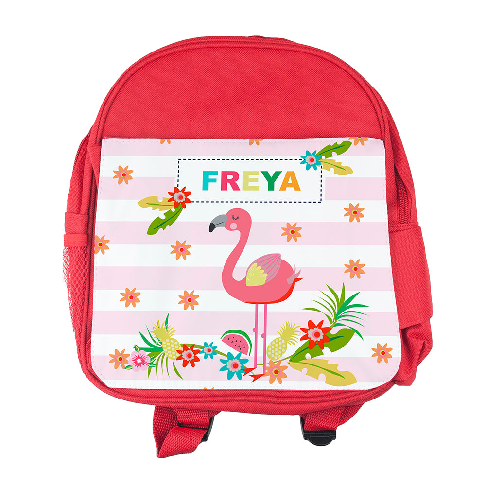 Personalised Girl's Flamingo Rucksack