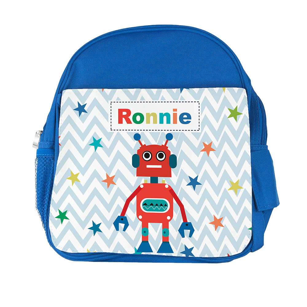 Personalised Boy's Robot Rucksack