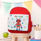 Personalised Boy's Robot Rucksack