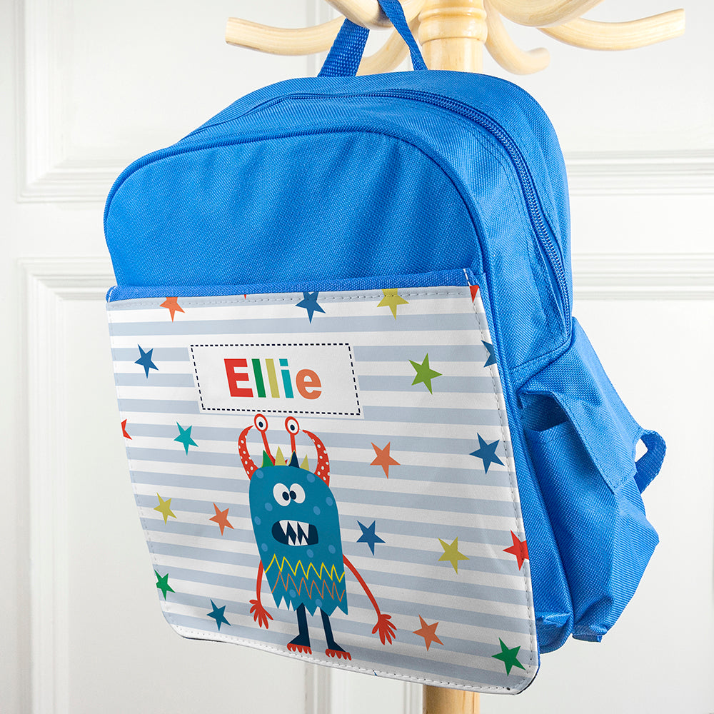 Personalised Boy's Little Monster Rucksack