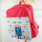 Personalised Boy's Little Monster Rucksack