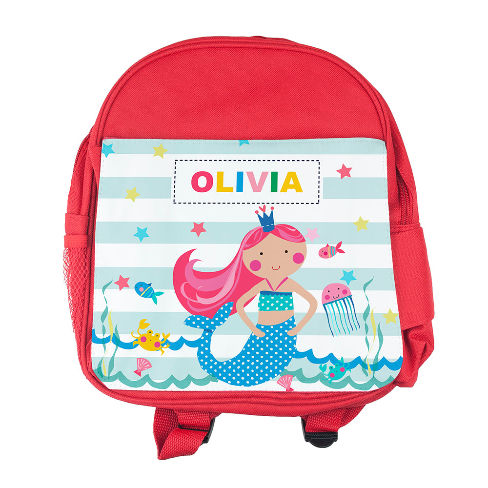 Personalised Girl's Mermaid Rucksack