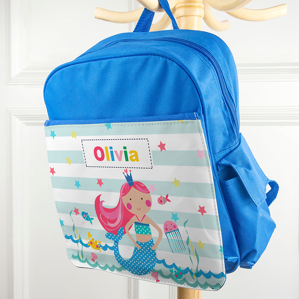 Personalised Girl's Mermaid Rucksack