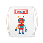 Personalised Boy's Robot PE Kit Bag