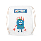 Personalised Boy's Little Monster PE Kit Bag