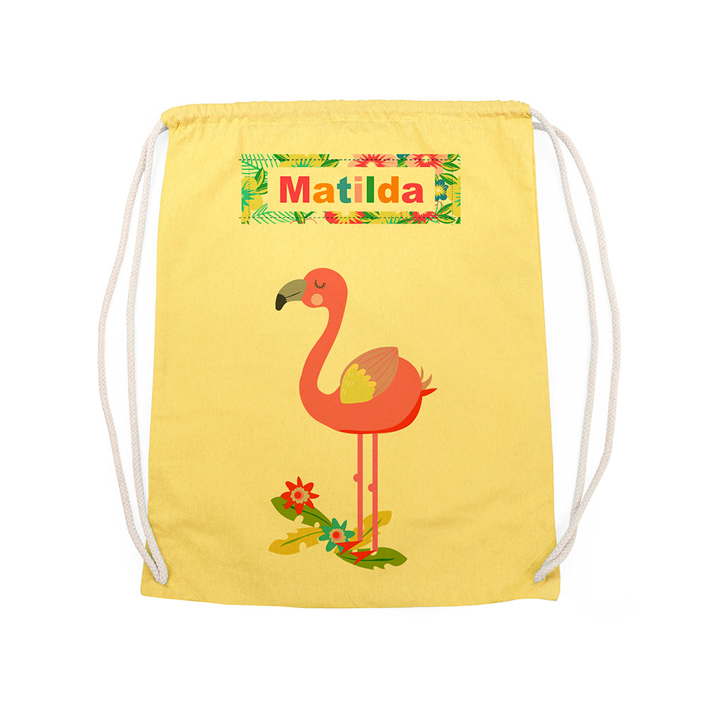 Personalised Flamingo Nursery Bag