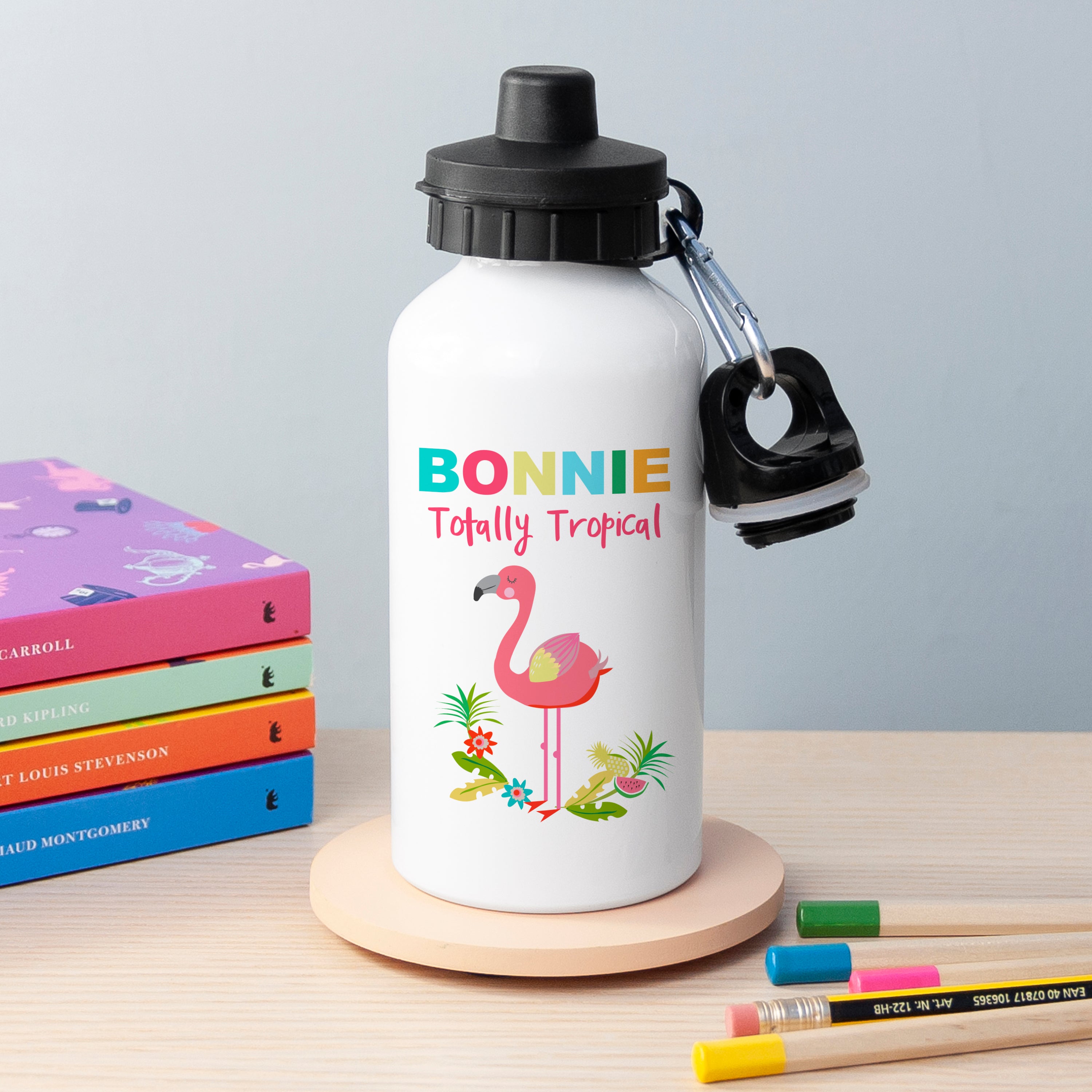 Personalised Flamingo Water Bottle