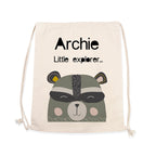 Personalised Children's Raccoon Cotton Nursery Bag