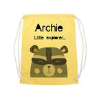 Personalised Children's Raccoon Cotton Nursery Bag