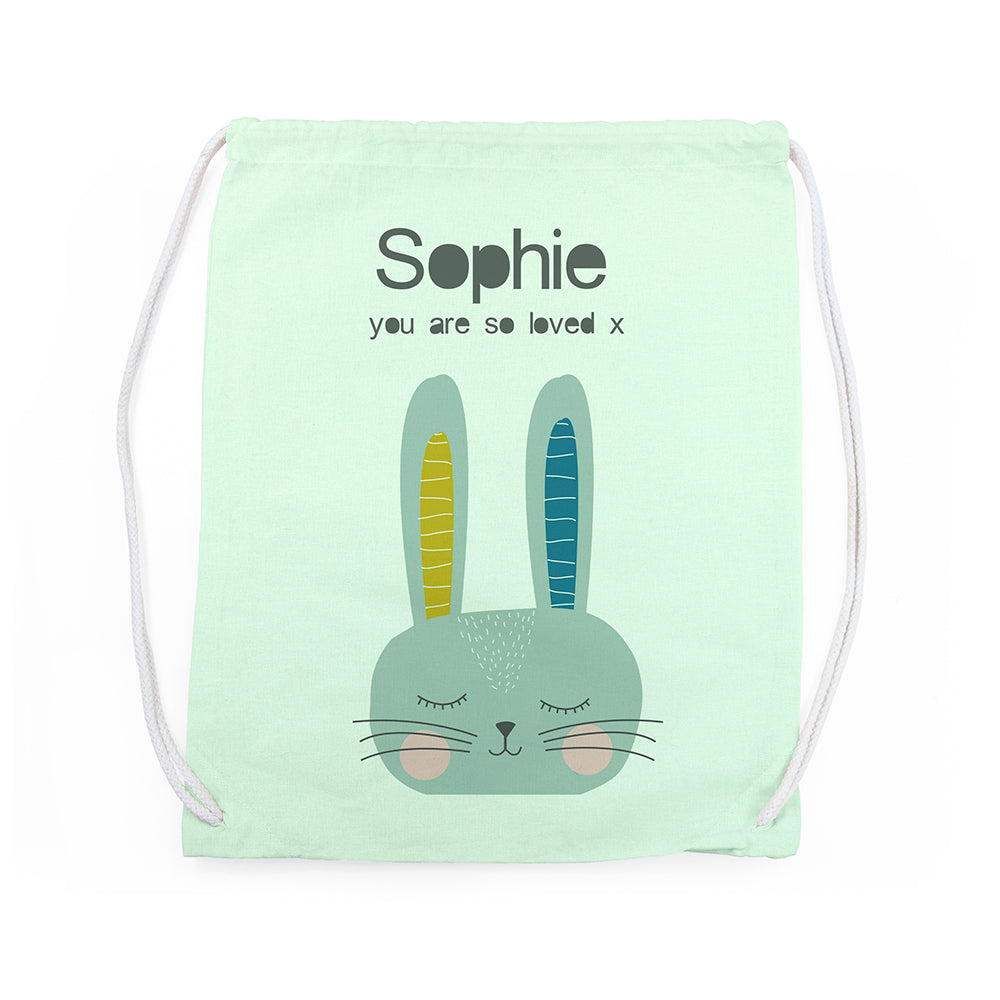 Personalised Kid's Rabbit PE Kit Bag